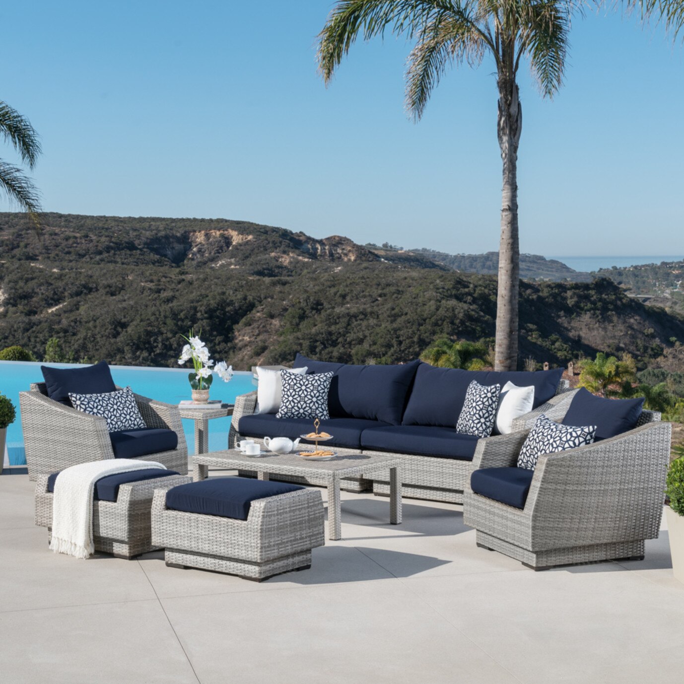 Cannes 8pc Sofa Set With Furniture Covers Navy Blue Rst Brands Cannes 8pc Sofa Set With Furniture Covers Navy Blue