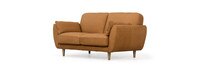 McCline 68" Leather Shelter Arm Sofa - Hand Tipped Camel