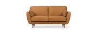 McCline 68" Leather Shelter Arm Sofa - Hand Tipped Camel