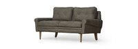 Etson 59" Leather Sock Arm Sofa - Hand Tipped Pewter