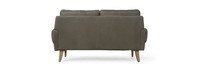 Etson 59" Leather Sock Arm Sofa - Hand Tipped Pewter
