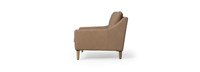 Gavis 64" Leather Modern English Arm Sofa - Hand Tipped Taupe