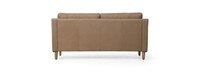 Gavis 64" Leather Modern English Arm Sofa - Hand Tipped Taupe