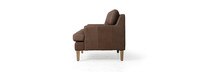 Larru 61" Leather Tuxedo Arm Sofa - Hand Tipped Chocolate