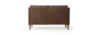 Larru 61" Leather Tuxedo Arm Sofa - Hand Tipped Chocolate