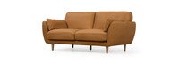 McCline 76" Leather Shelter Arm Sofa - Hand Tipped Camel