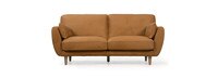 McCline 76" Leather Shelter Arm Sofa - Hand Tipped Camel