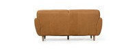 McCline 76" Leather Shelter Arm Sofa - Hand Tipped Camel