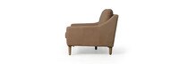 Gavis 72" Leather Modern English Arm Sofa - Hand Tipped Taupe