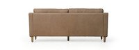 Gavis 72" Leather Modern English Arm Sofa - Hand Tipped Taupe