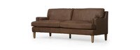 Larru 82" Leather Tuxedo Arm Sofa - Hand Tipped Chocolate