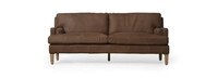 Larru 82" Leather Tuxedo Arm Sofa - Hand Tipped Chocolate