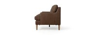 Larru 82" Leather Tuxedo Arm Sofa - Hand Tipped Chocolate