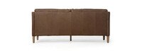 Larru 82" Leather Tuxedo Arm Sofa - Hand Tipped Chocolate