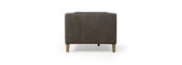 Stillan 89" Leather Track Arm Sofa - Hand Tipped Graphite