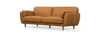 McCline 94" Leather Shelter Arm Sofa - Hand Tipped Camel