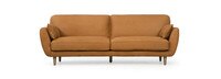 McCline 94" Leather Shelter Arm Sofa - Hand Tipped Camel