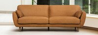 McCline 94" Leather Shelter Arm Sofa - Hand Tipped Camel