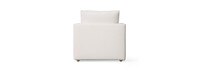 Arwine Linen Square Arm Chair - Native Linen White