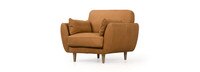 McCline Leather Shelter Arm Chair - Hand Tipped Camel