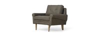 Etson Leather Sock Arm Chair - Hand Tipped Pewter