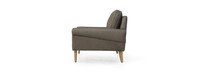 Etson Leather Sock Arm Chair - Hand Tipped Pewter