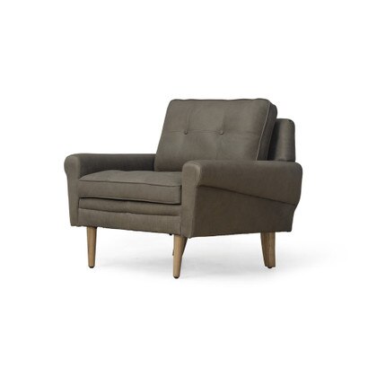 Etson Leather Sock Arm Chair - Hand Tipped Pewter