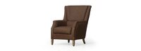 Frank Leather Shelter Arm Chair - Hand Tipped Chocolate