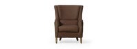 Frank Leather Shelter Arm Chair - Hand Tipped Chocolate