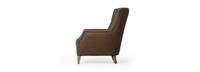 Frank Leather Shelter Arm Chair - Hand Tipped Chocolate