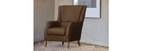 Frank Leather Shelter Arm Chair - Hand Tipped Chocolate