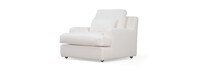 Iwaya Linen Square Arm Chair - Native Linen White