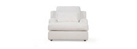 Iwaya Linen Square Arm Chair - Native Linen White