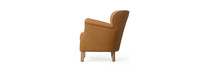 Rorit Leather Panel Arm Chair - Hand Tipped Camel