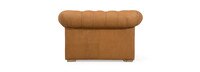 Santol Tufted Leather Ruched Arm Chair - Hand Tipped Camel