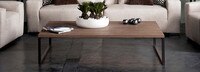 Manhattan 59x43in Conversation Table - Burnt Oak Veneer