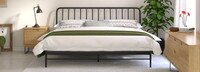 Kairosis Curved Metal King Bed Frame - Black