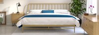 Kairosis Curved Metal King Bed Frame - Gold