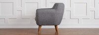 Rhodes Mid-Century Modern Tufted Arm Chair - Steel Gray