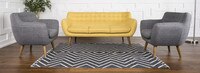 Rhodes Mid-Century Modern Tufted Arm Chair - Steel Gray