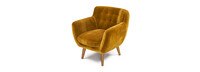 Rhodes Mid-Century Modern Tufted Arm Chair - Antique Gold