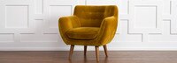 Rhodes Mid-Century Modern Tufted Arm Chair - Antique Gold