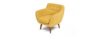 Rhodes Mid-Century Modern Tufted Arm Chair - Sunset Yellow
