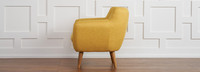 Rhodes Mid-Century Modern Tufted Arm Chair - Sunset Yellow