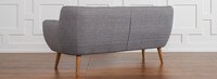 Rhodes Mid-Century Modern Tufted Sofa - Steel Gray