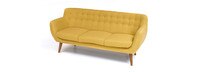 Rhodes Mid-Century Modern Tufted Sofa - Sunset Yellow
