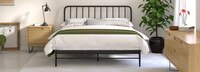 Kairosis Curved Metal Queen Bed Frame - Black