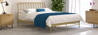 Kairosis Curved Metal Queen Bed Frame - Gold