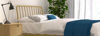 Kairosis Curved Metal Queen Bed Frame - Gold
