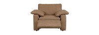Kirkner Leather Pillow Top Arm Recliner - Hand Tipped Taupe